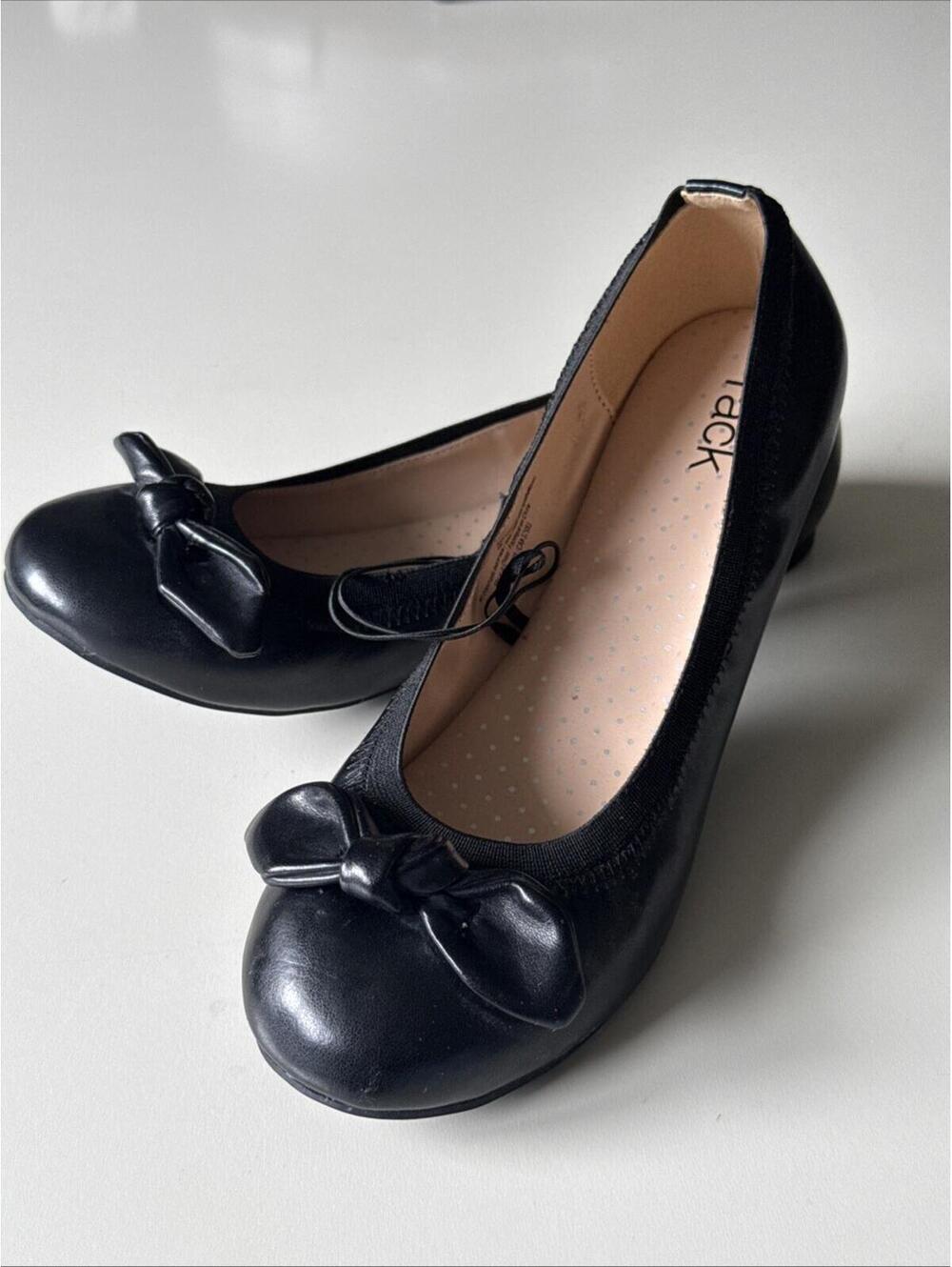 Nordstroms Rack Shoes Girl Child Black Bow Ballet Flats Size 4M